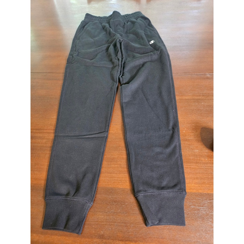 Champion Sweatpants Mens Size S Black Drawstring Fleece Joggers AO700 BK